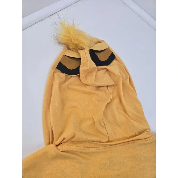 Disney Lion King Kids Hooded T-Shirt Simba Graphic Tee M 7-9 NWT Yellow - Picture 3 of 5